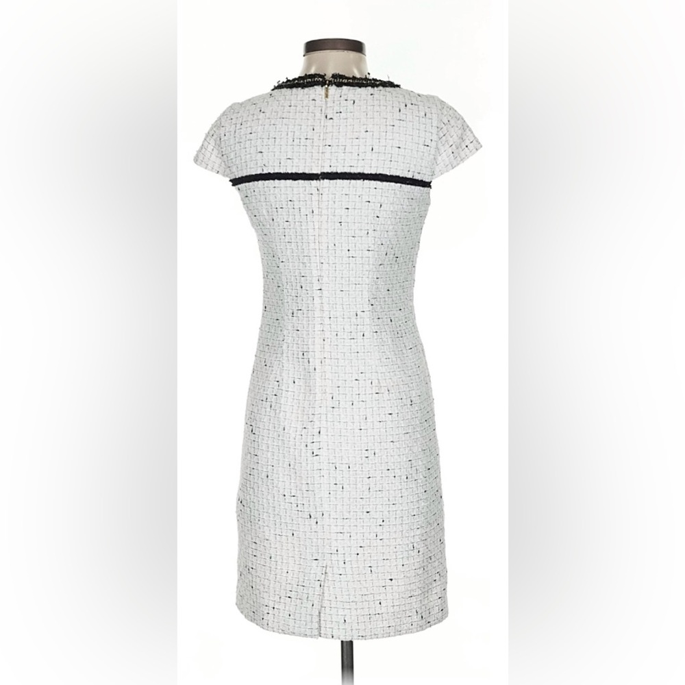 Karl Lagerfeld PARIS Black and White tweed Midi Dress - Picture 2 of 3